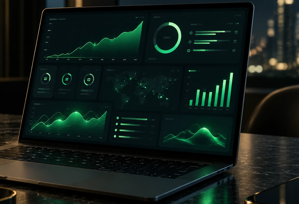 Professional digital workspace representing the startup marketplace.